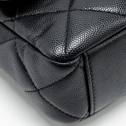 Chanel Twist your button quilted flap bag caviar black  (microchip)