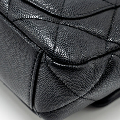 Chanel Twist your button quilted flap bag caviar black  (microchip)