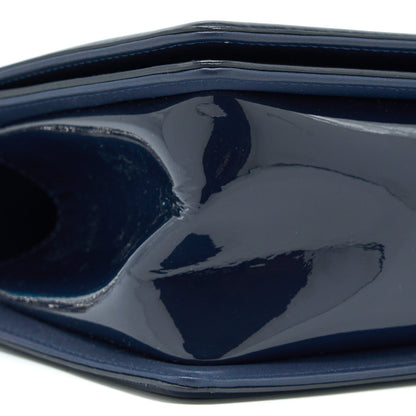 Chanel Medium Boy Bag Patent Navy