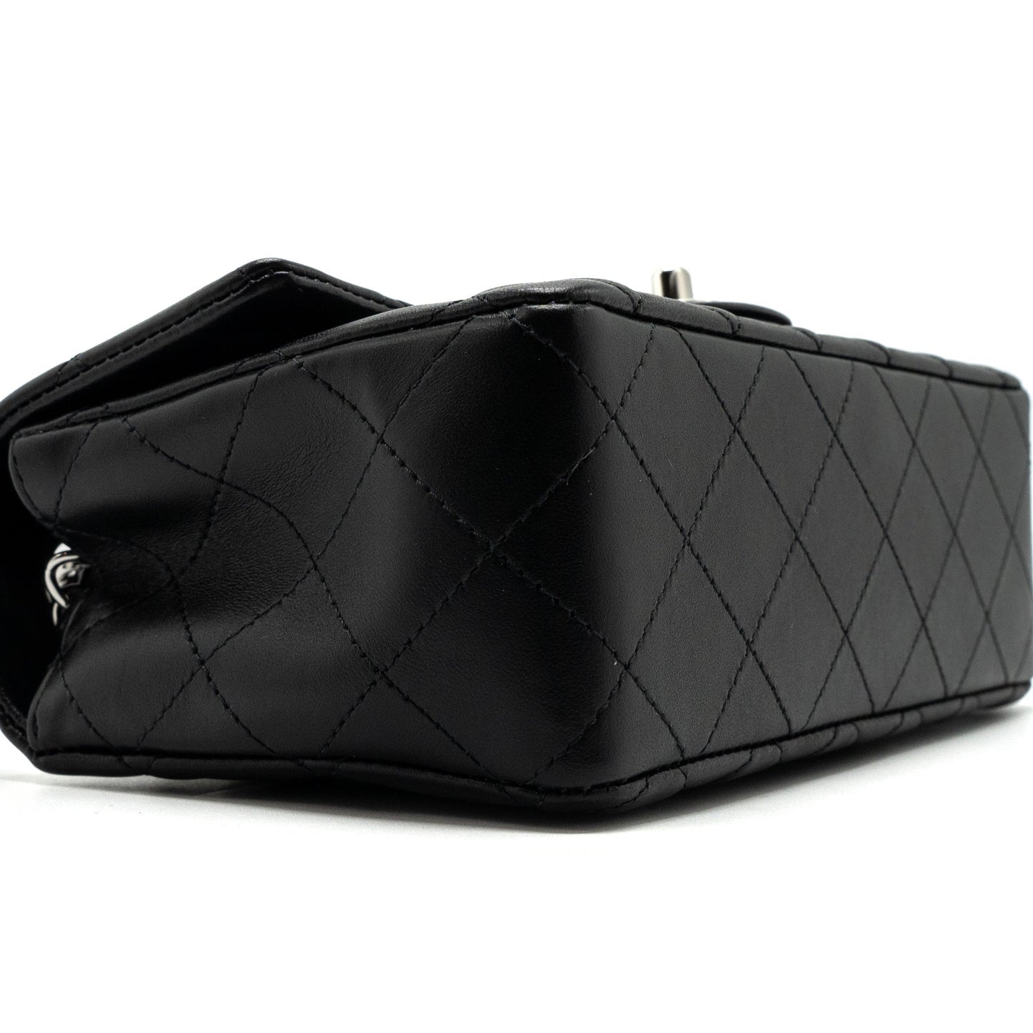 Chanel mini rectangular flap bag lambskin black  (MICrochip)