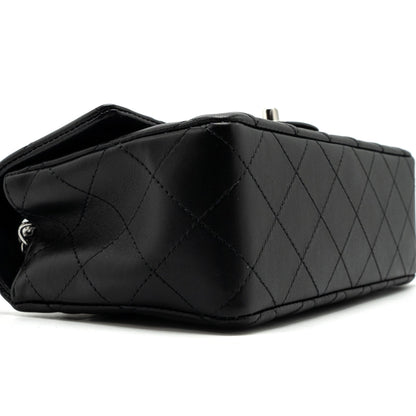 Chanel mini rectangular flap bag lambskin black  (MICrochip)