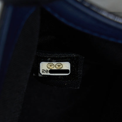 Chanel Medium Boy Bag Patent Navy