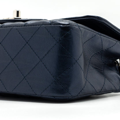 Chanel mini rectangular flap bag calfskin limited dark blue