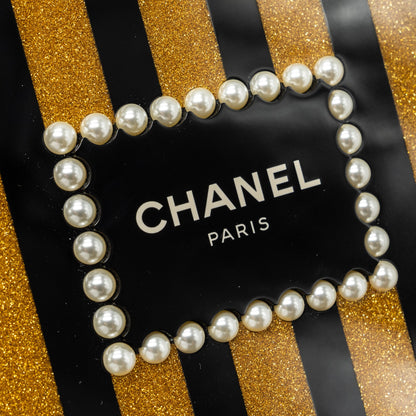 Chanel 17A Perfume Bottle Clutch Evening Bag Black / Bronze L