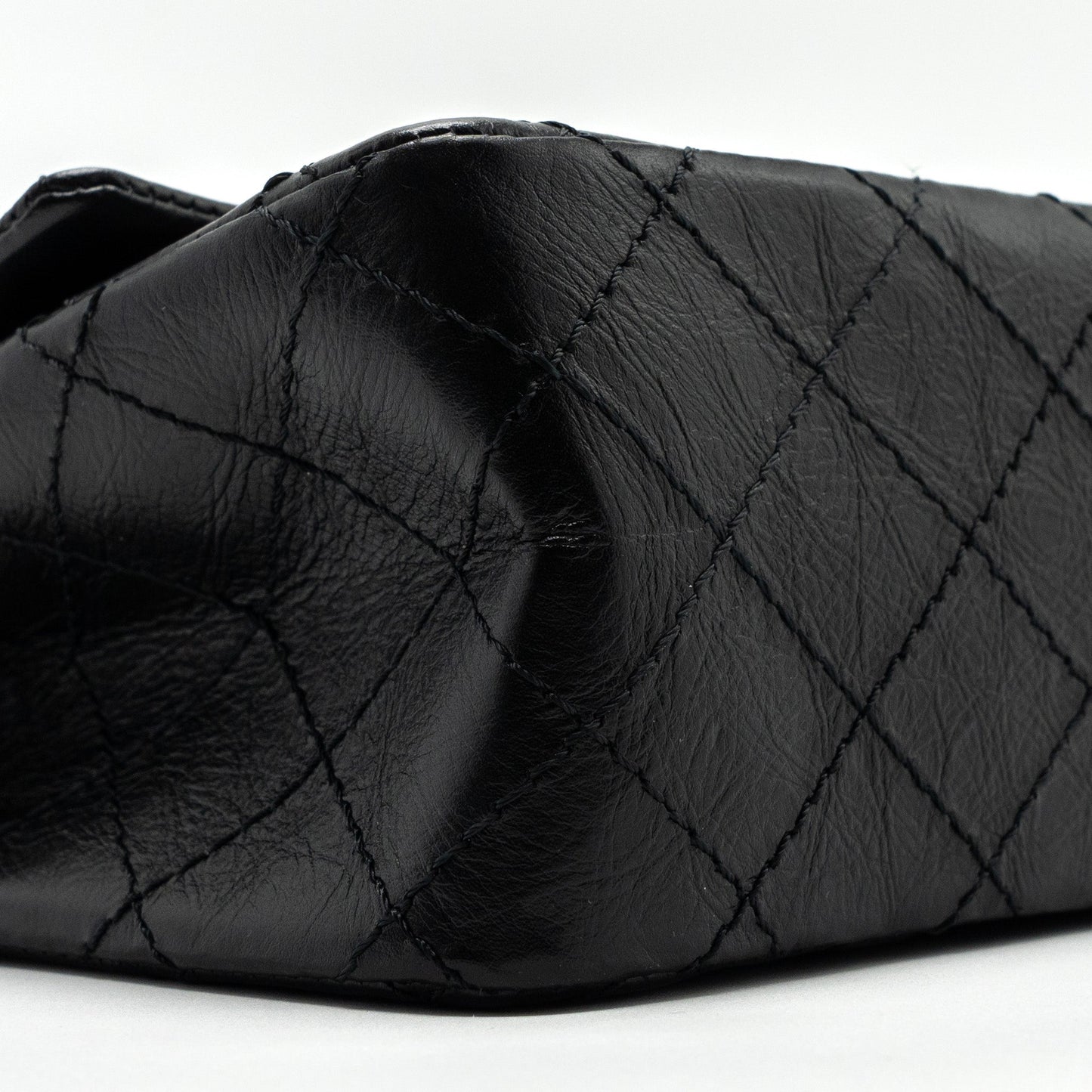Chanel Mini 2.55 Reissue Flap Bag Aged Calfskin Black