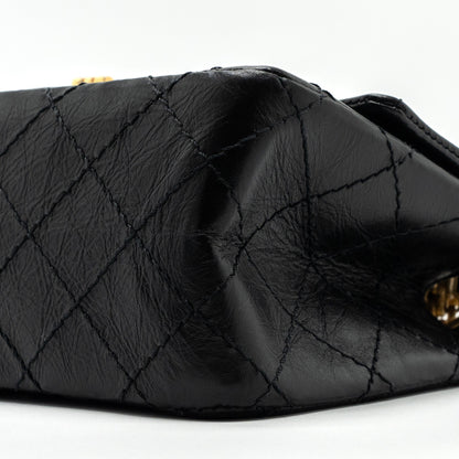 Chanel Mini 2.55 Reissue Flap Bag Aged Calfskin Black