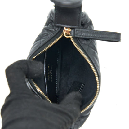 Chanel 23c Round Cruise Pouch Lambskin Black L (Microchip)