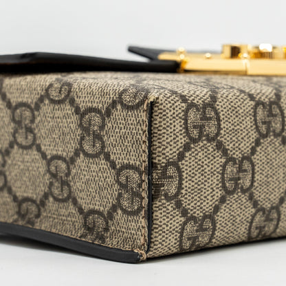 Gucci Mini Padlock Top Handle Shoulder Bag GG Supreme Canvas