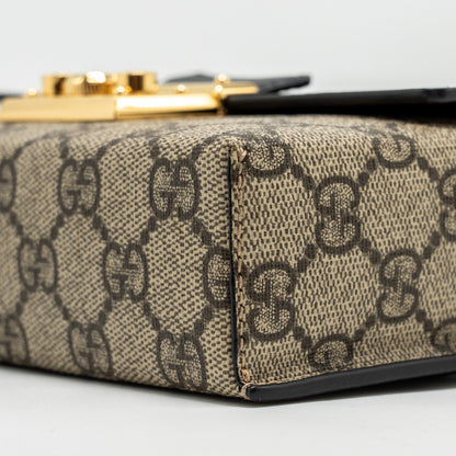 Gucci Mini Padlock Top Handle Shoulder Bag GG Supreme Canvas