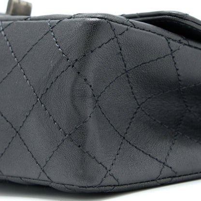 Chanel Mini 2.55 Reissue Flap Bag Goatskin Dark Grey Ruthenium Hardware