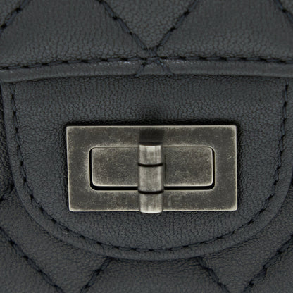 Chanel Mini 2.55 Reissue Flap Bag Goatskin Dark Grey Ruthenium Hardware