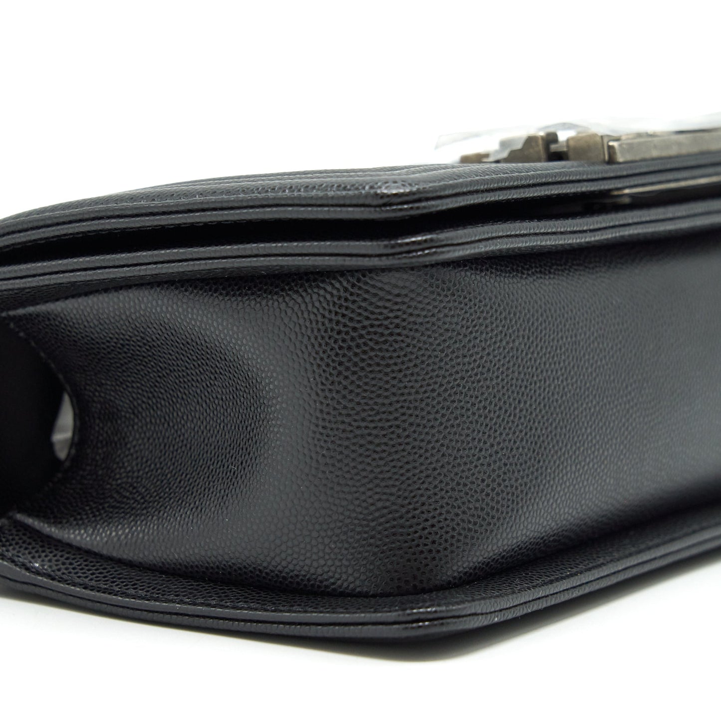 Chanel Small Boy Bag Caviar Black Ruthenium Hardware