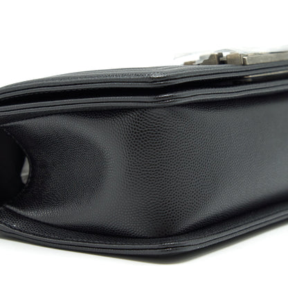 Chanel Small Boy Bag Caviar Black Ruthenium Hardware
