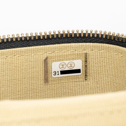 Chanel pearl crush mini vanity with chain lambskin Black