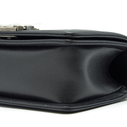 Chanel Small Boy Bag Caviar Black Ruthenium Hardware