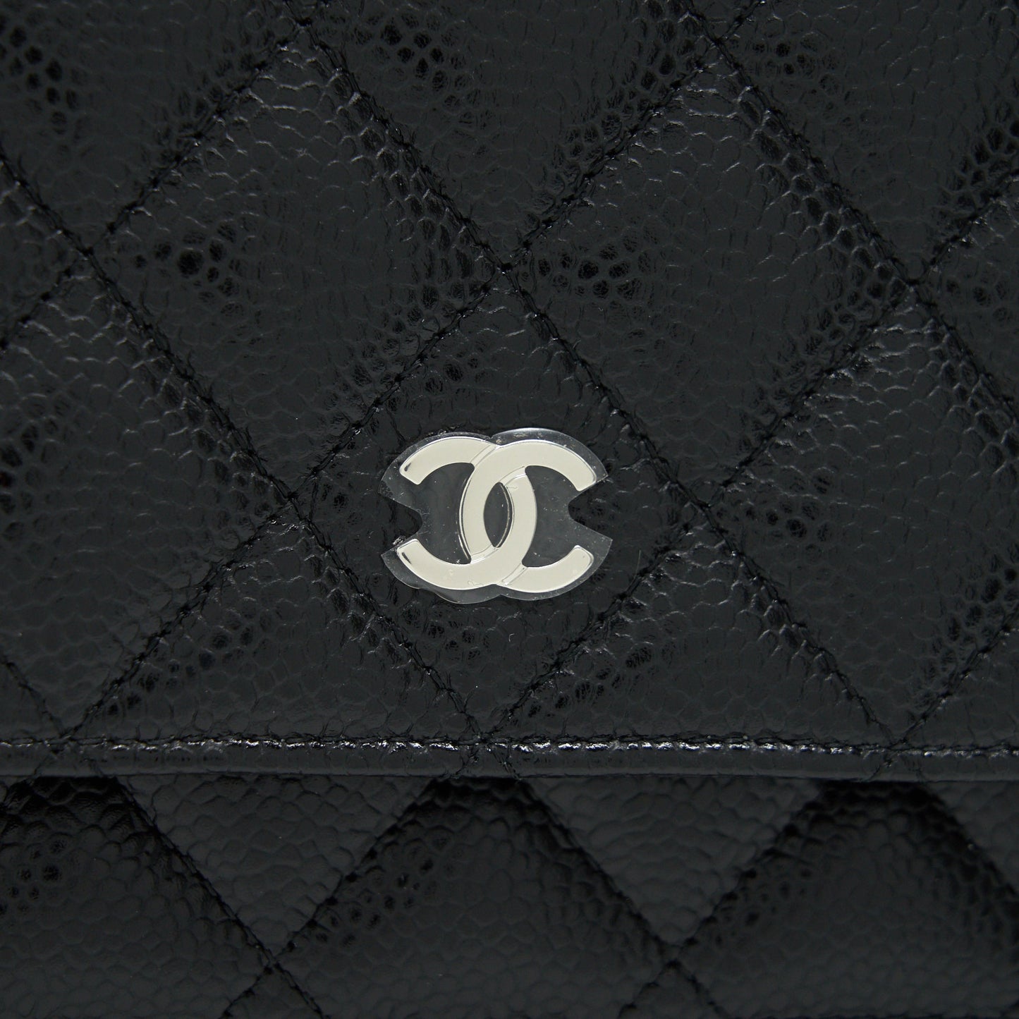Chanel Caviar Classic Wallet on Chain black Caviar