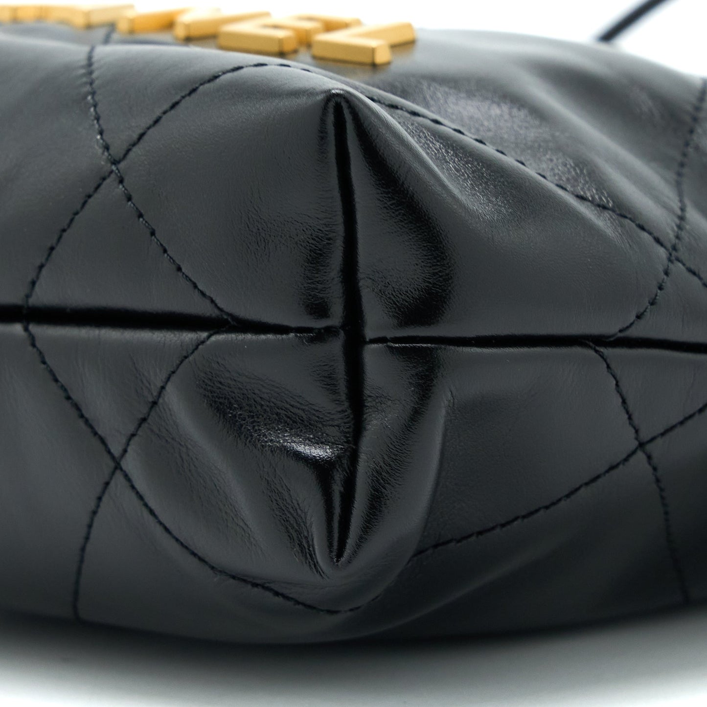 Chanel 23s Mini 22 Bag Shiny Calfskin Black Brushed (Microchip)