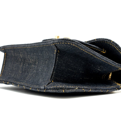 Chanel 23S Flap Bag Denim Dark Blue Brushed  (Microchip)