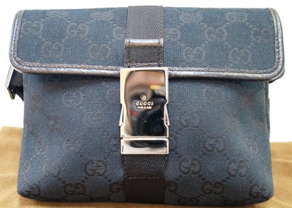 GUCCI GG Monogram Black Waist Bag 131236