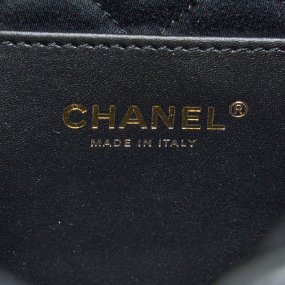 Chanel Mini 22 Bag Shiny Calfskin Black  (Microchip)