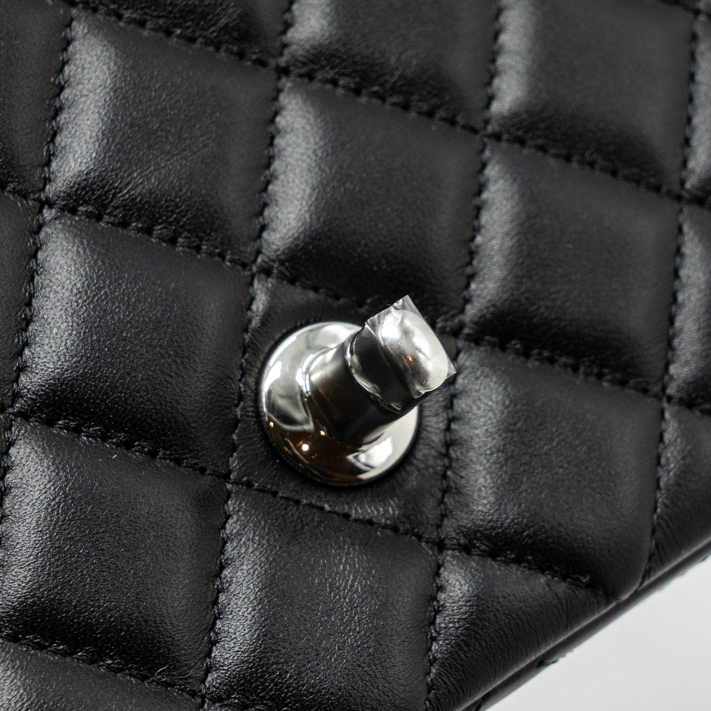 Chanel mini rectangular flap bag lambskin black  (MICrochip)