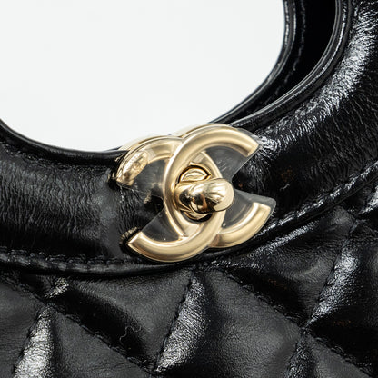 Chanel 24c Mini 31 Bag Shiny Calfskin Black L(Microchip)