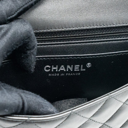 Chanel mini rectangular flap bag lambskin black  (MICrochip)