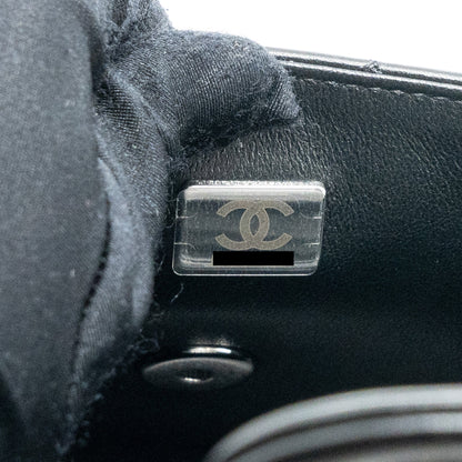 Chanel mini rectangular flap bag lambskin black  (MICrochip)