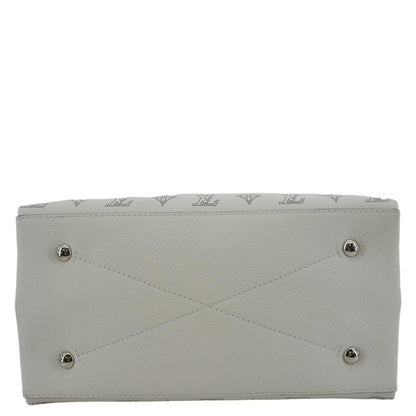 LOUIS VUITTON Carmel Mahina Leather Hobo Bag White
