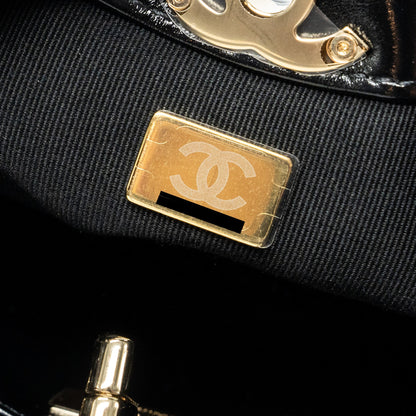 Chanel 24c Mini 31 Bag Shiny Calfskin Black L(Microchip)