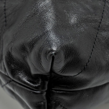 Chanel Medium 22 Shiny Calfskin Black  (microchip)