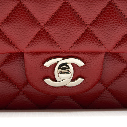 Chanel Medium Classic Double Flap Caviar Red