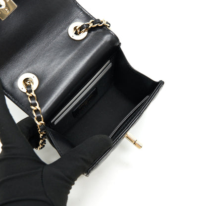 CHANEL MINI TRENDY CC CHAIN WALLET BLACK L