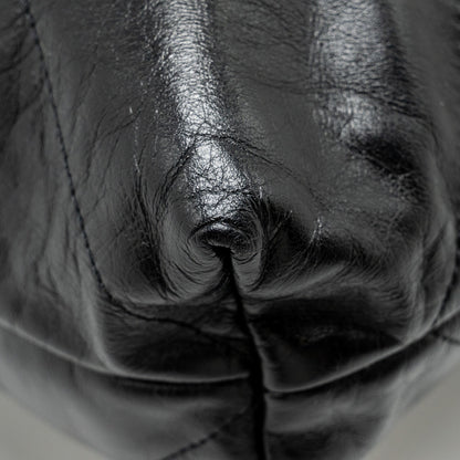 Chanel Medium 22 Shiny Calfskin Black  (microchip)