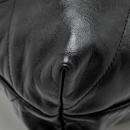 Chanel Medium 22 Shiny Calfskin Black  (microchip)