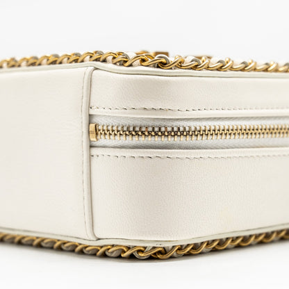 Chanel Mini Vanity Clutch with Chain Lambskin White