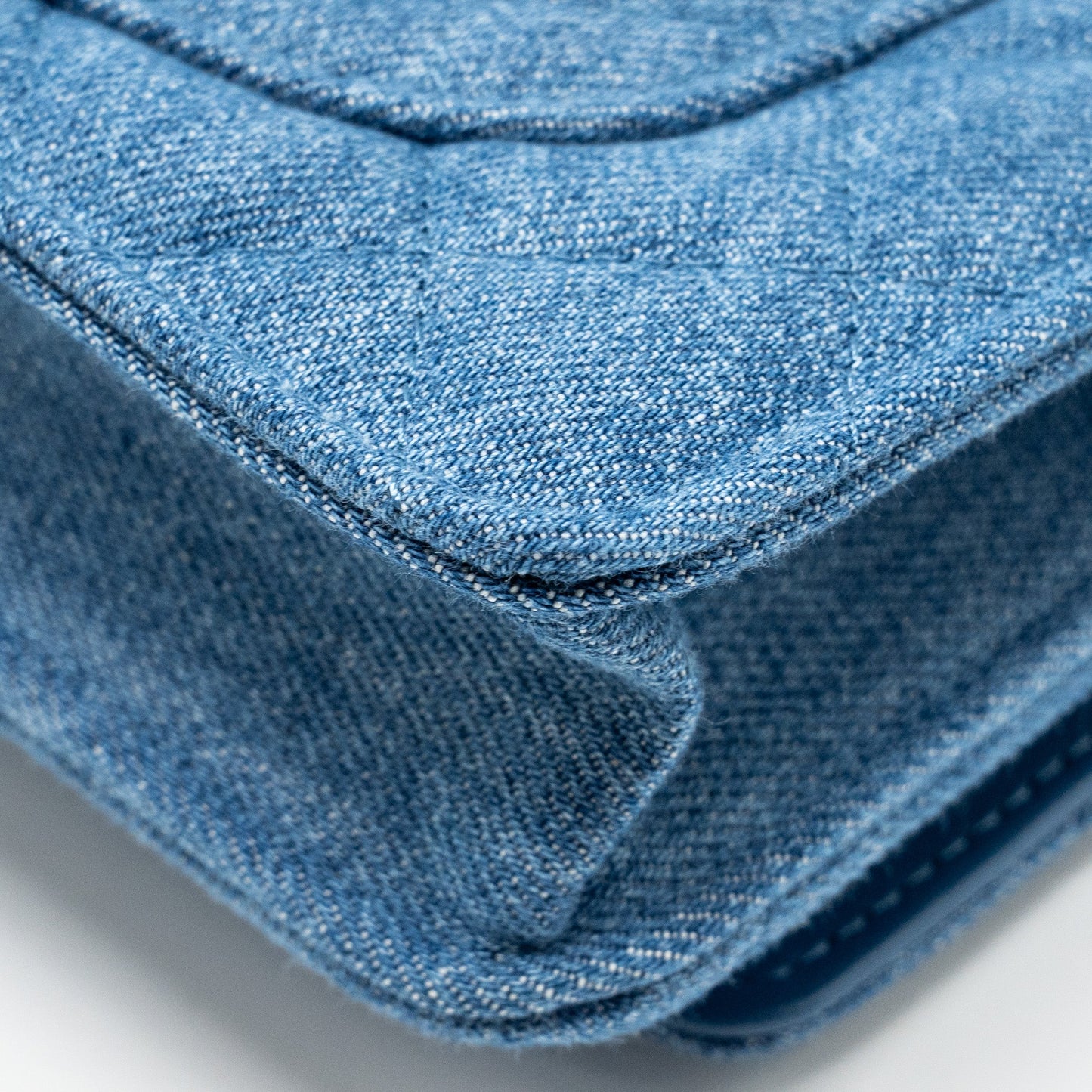 Chanel Pearl Crush Wallet on Chain Denim Blue  (Microchip)