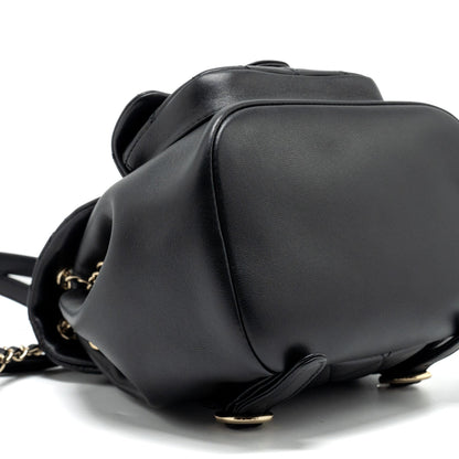 Chanel mini Duma backpack Lambskin black L (microchip)