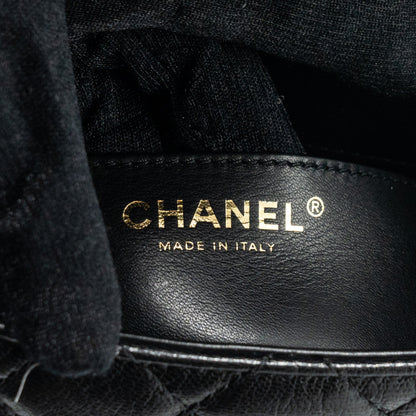 Chanel 22K retro new square large flap bag goatskin black  (microchip)