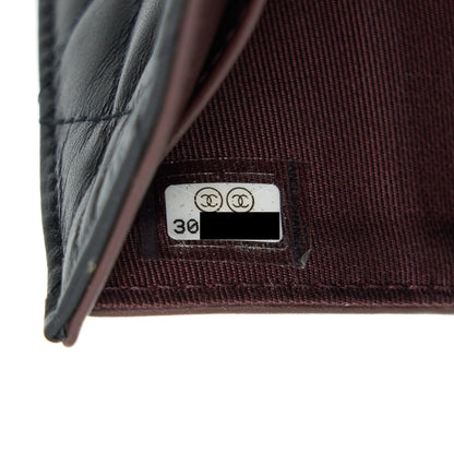 Chanel 2.55 Small Compact Wallet Black