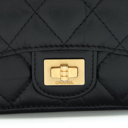 Chanel 2.55 Small Compact Wallet Black