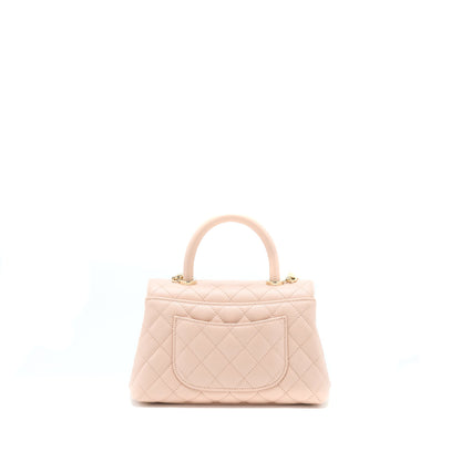 Chanel 21A Small Coco Handle Caviar ND022 Rose Clair / Light Pink L