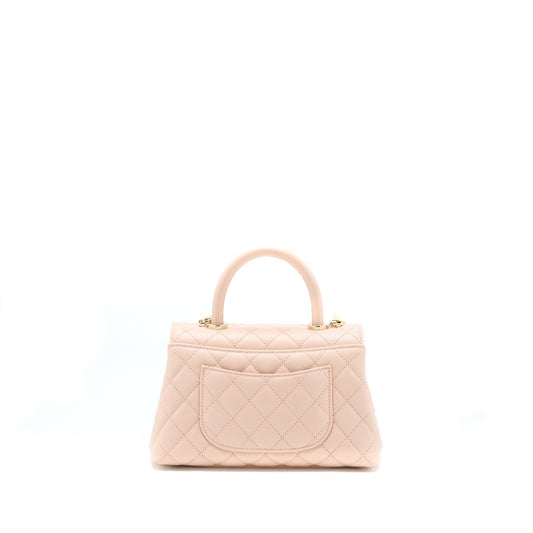 Chanel 21A Small Coco Handle Caviar ND022 Rose Clair / Light Pink L