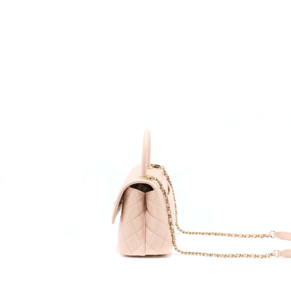 Chanel 21A Small Coco Handle Caviar ND022 Rose Clair / Light Pink L