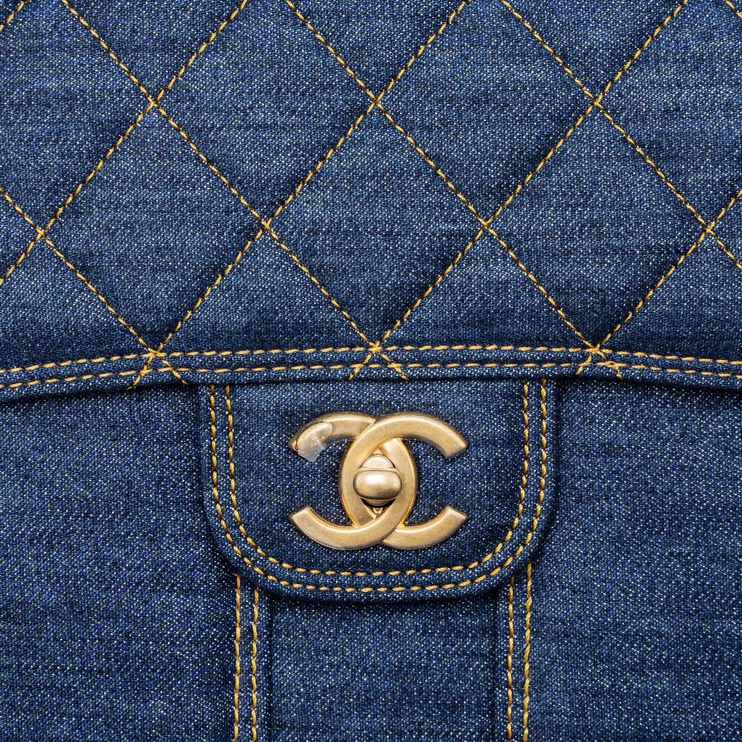Chanel 23S Flap Backpack Denim Blue Brushed  (Microchip)