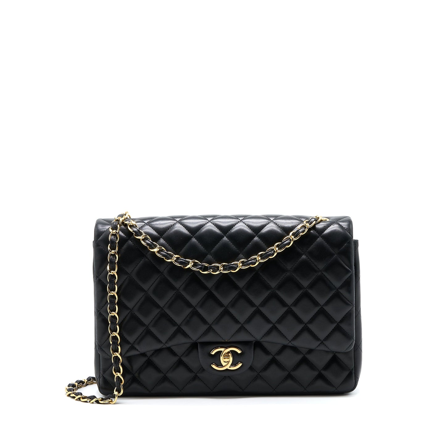 Chanel Maxi Classic Double Flap Bag Lambskin Black