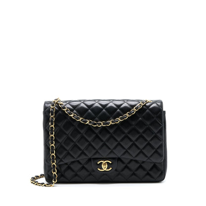 Chanel Maxi Classic Double Flap Bag Lambskin Black