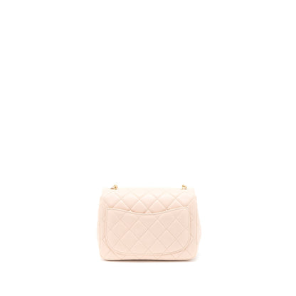Chanel Pearl Crush Mini Square Lambskin Light Beige Brushed (Microchip)