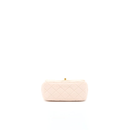 Chanel Pearl Crush Mini Square Lambskin Light Beige Brushed (Microchip)