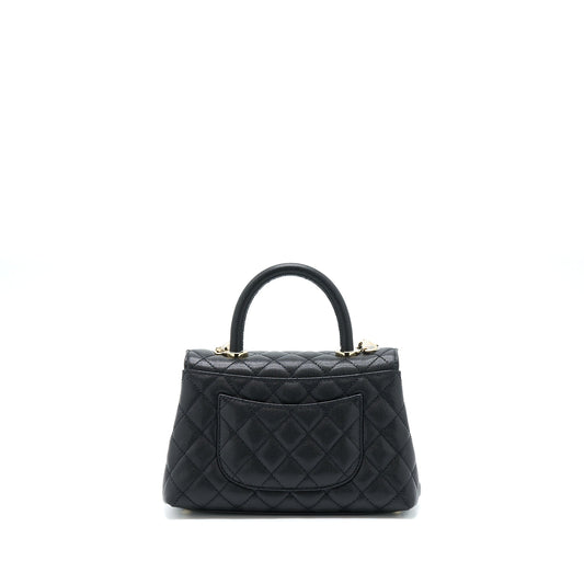 Chanel Small Coco Handle Caviar Black L